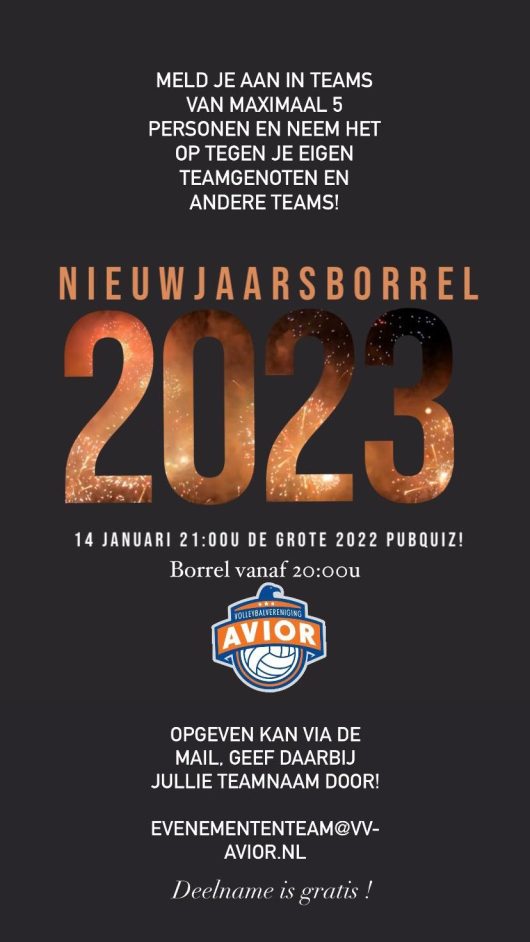 Nieuwjaarsborrel en huldiging kampioenen Avior