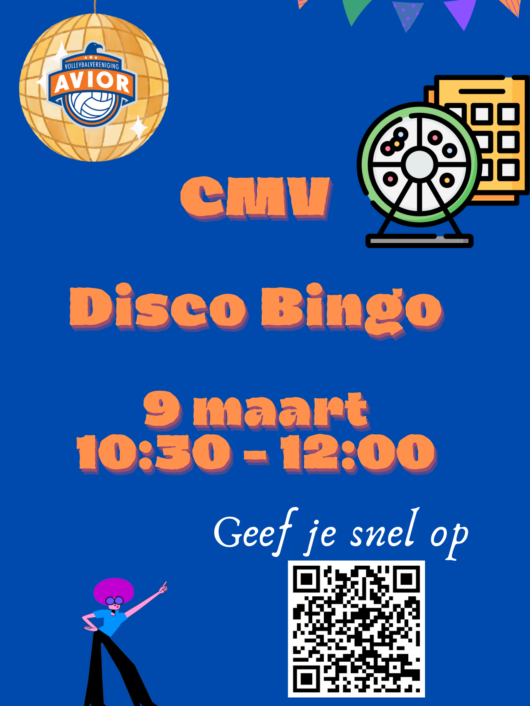 Je kan je nog aanmelden voor Avior Disco Bingo!