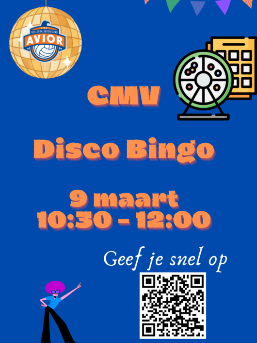 Geef je snel op voor de Avior Disco Bingo!