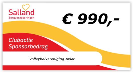 Salland Clubactie levert Avior € 990 voor het jeugdkamp op!