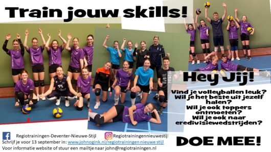 Regio Trainingen nieuwe stijl. Inschrijving tot 13 september